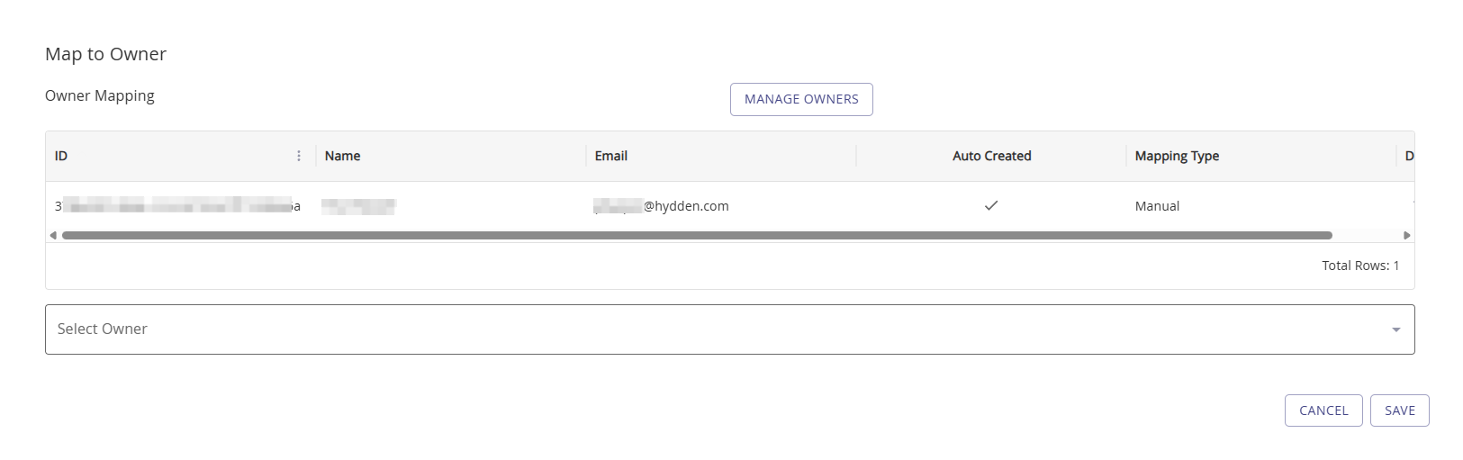 Eigentümer zuordnen-Modal