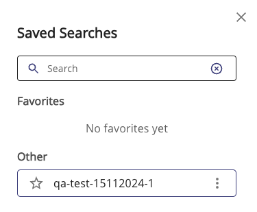 Zugriff auf eine gespeicherte Suche
