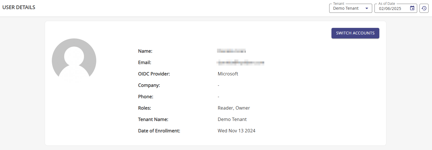 Beispiel der Benutzerdetails-Seite